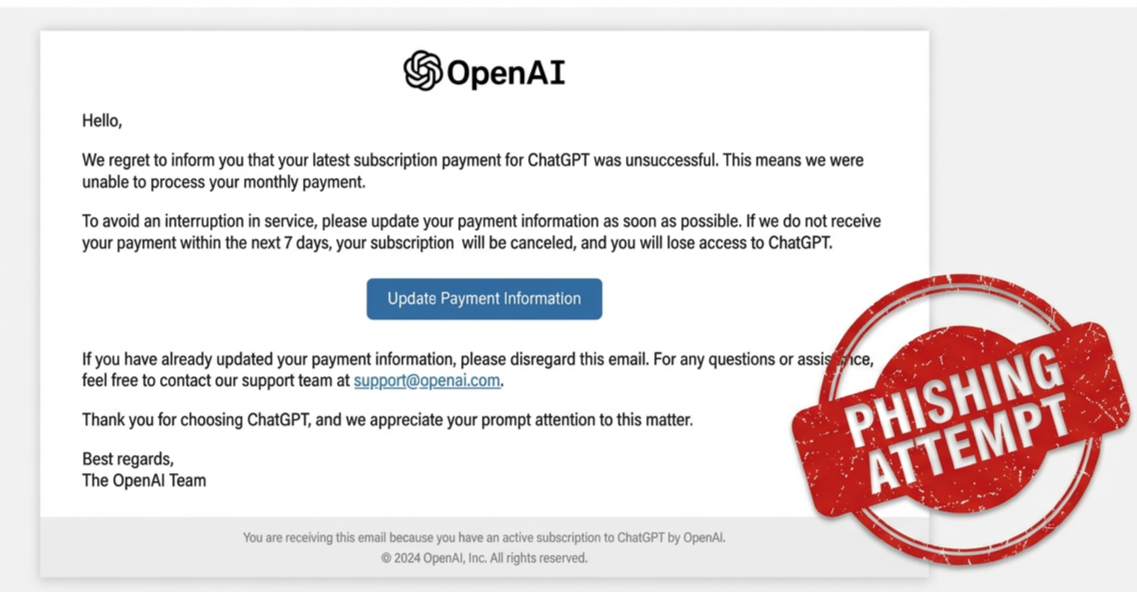 AI Account Phishing Attempt